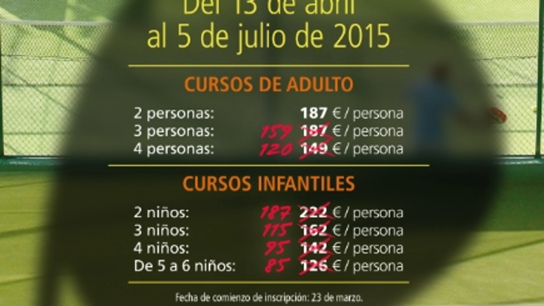 Cursos de pádel Golf Park