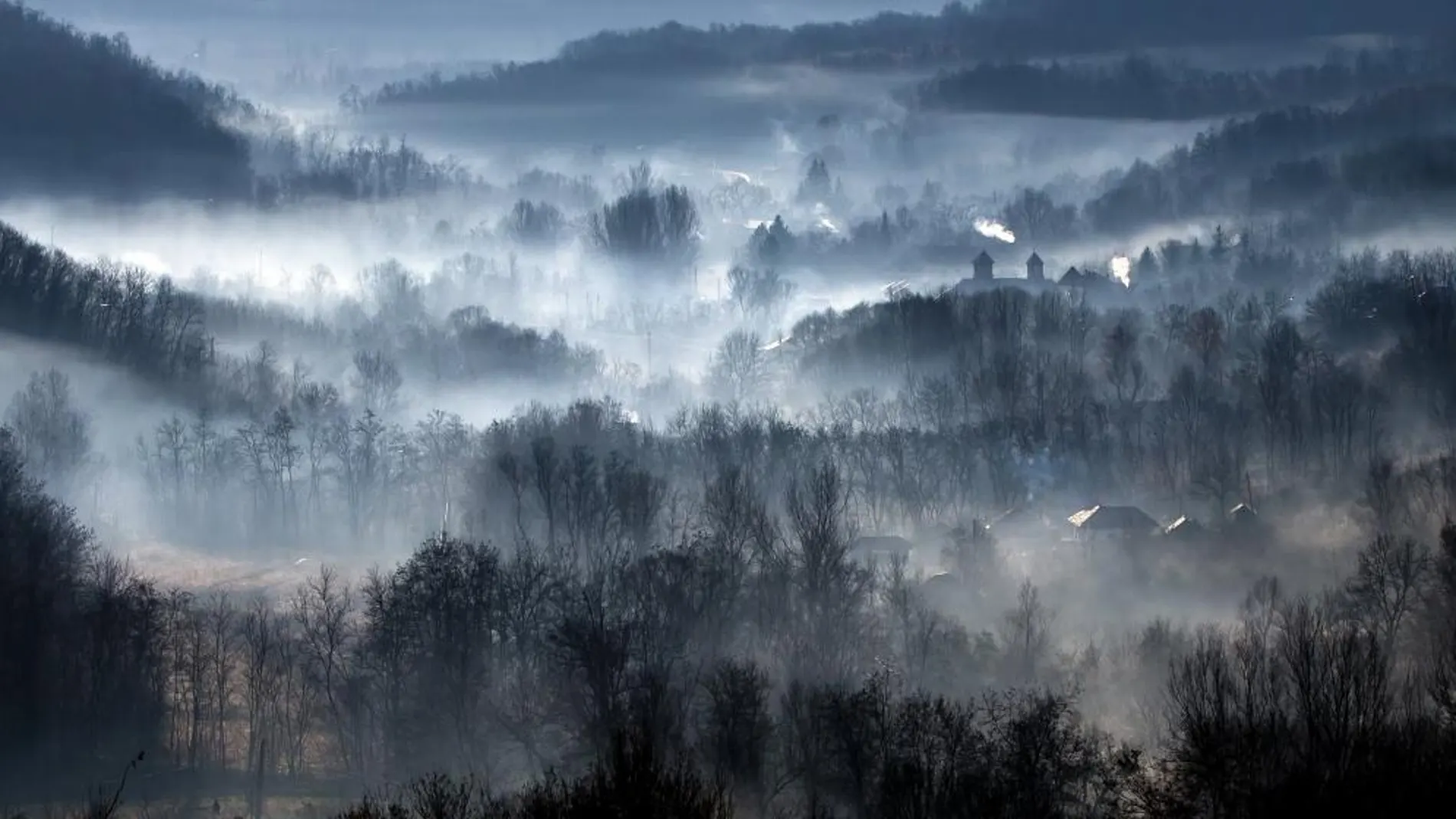 Un bello paraje en Rumanía, en una imagen tomada este mes de diciembre