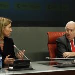La Alta Representante de Política Exterior de la UE, Federica Mogherini, y el ministro de Asuntos Exteriores, José Manuel García-Margallo
