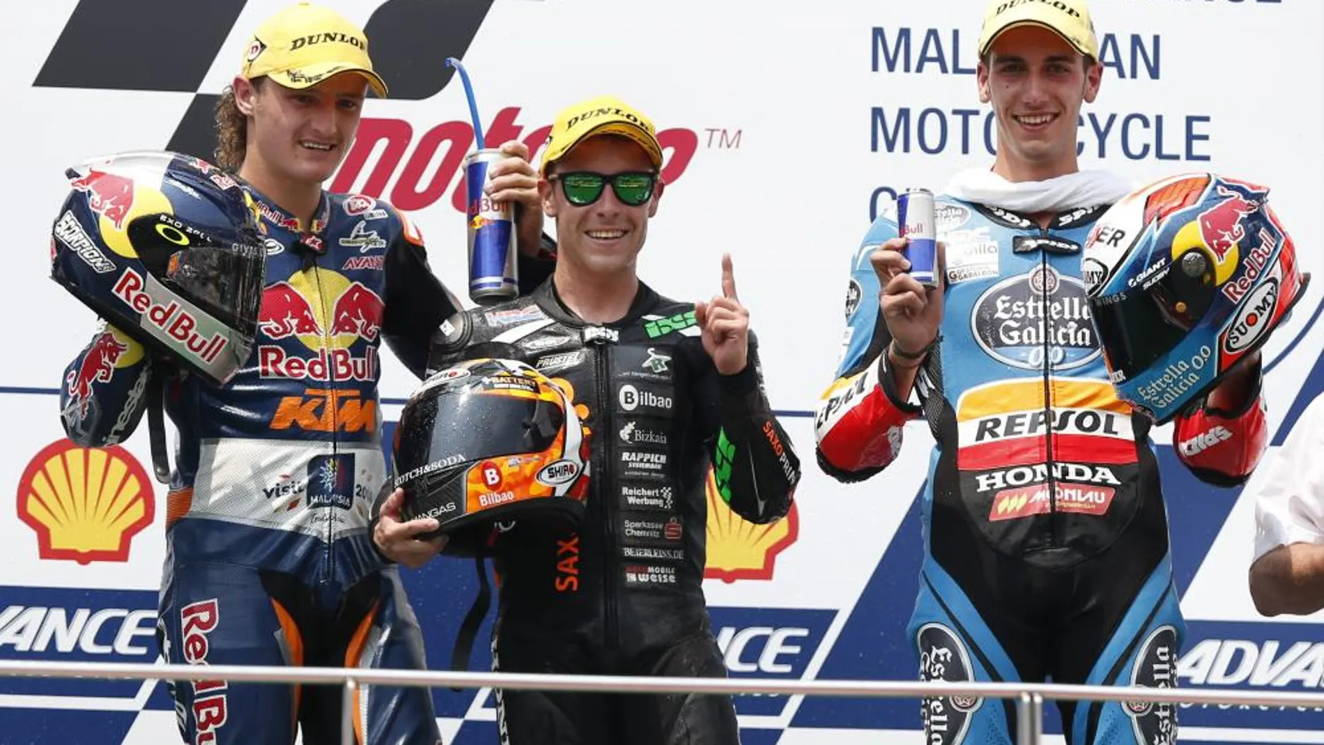 Efren Vazquez, Jack Miller y Alex Rins