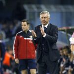 El entrenador italiano del Real Madrid Carlo Ancelotti durante el partido