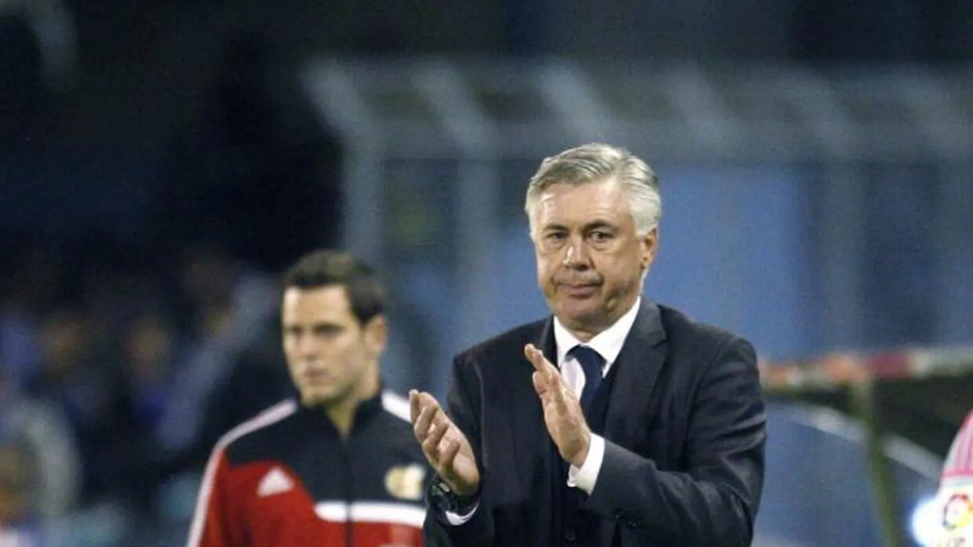 El entrenador italiano del Real Madrid Carlo Ancelotti durante el partido