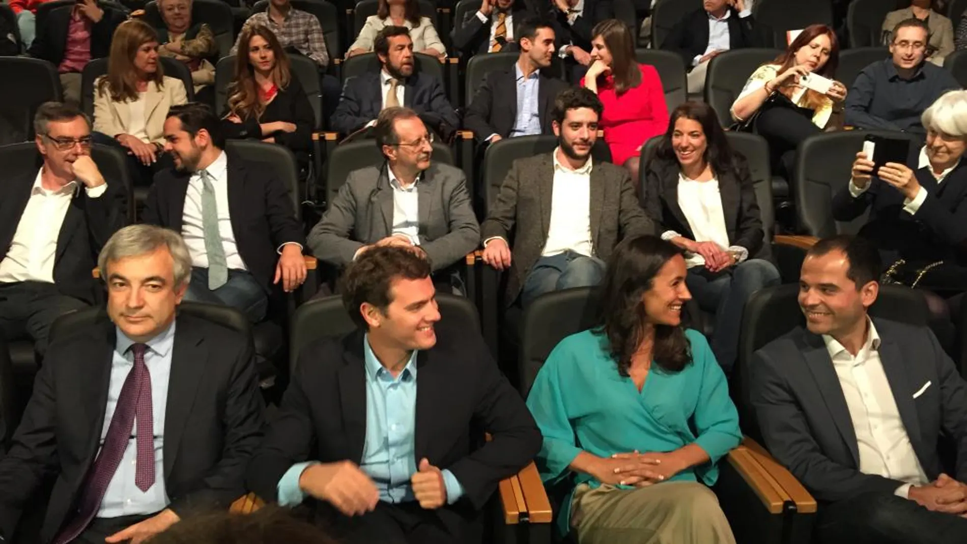 Luis Garicano, Albert Rivera, Begoña Villacís e Ignacio Aguado.