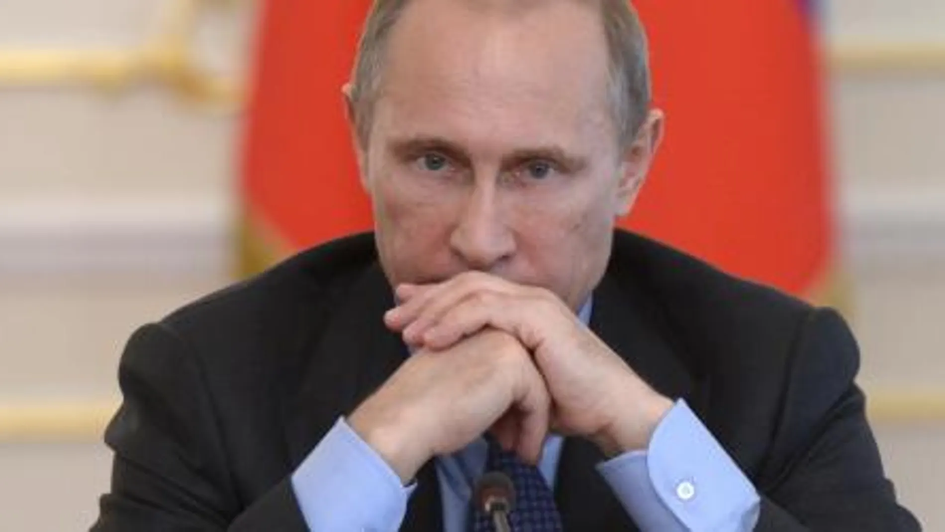 Vladimir Putin, ayer, en la reunión del Gobierno ruso