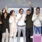 Asamblea de Podemos, ayer, sábado.