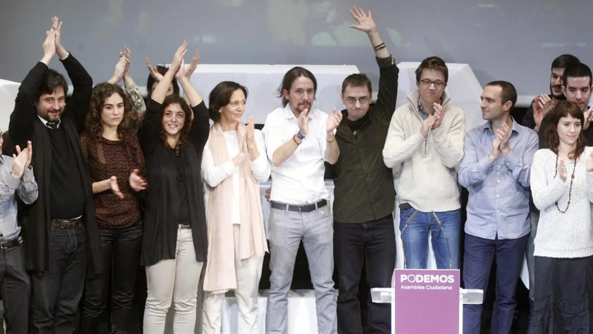 Asamblea de Podemos, ayer, sábado.