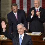 IEl primer ministro israelí, Benjamin Netanyahu, durante su discurso en el Congreso estadounidense