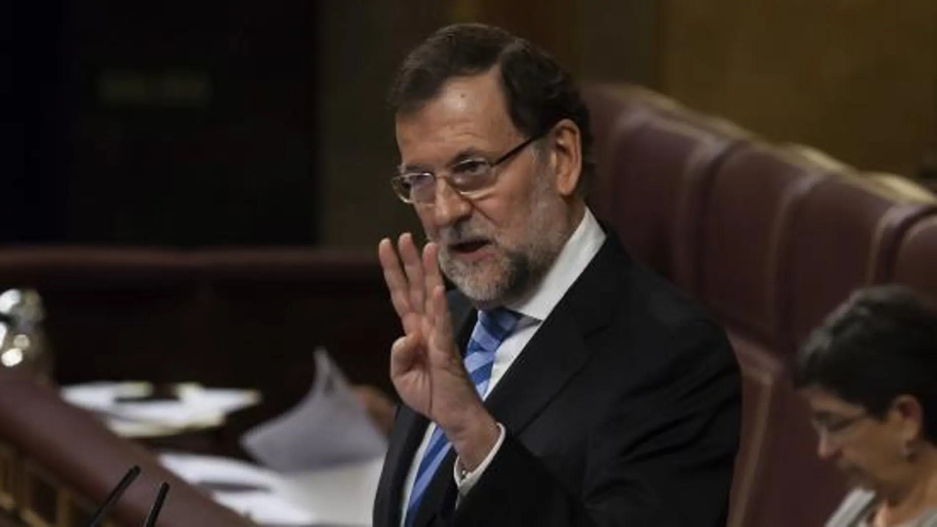 Mariano Rajoy esta mañana en Congreso de los Diputados