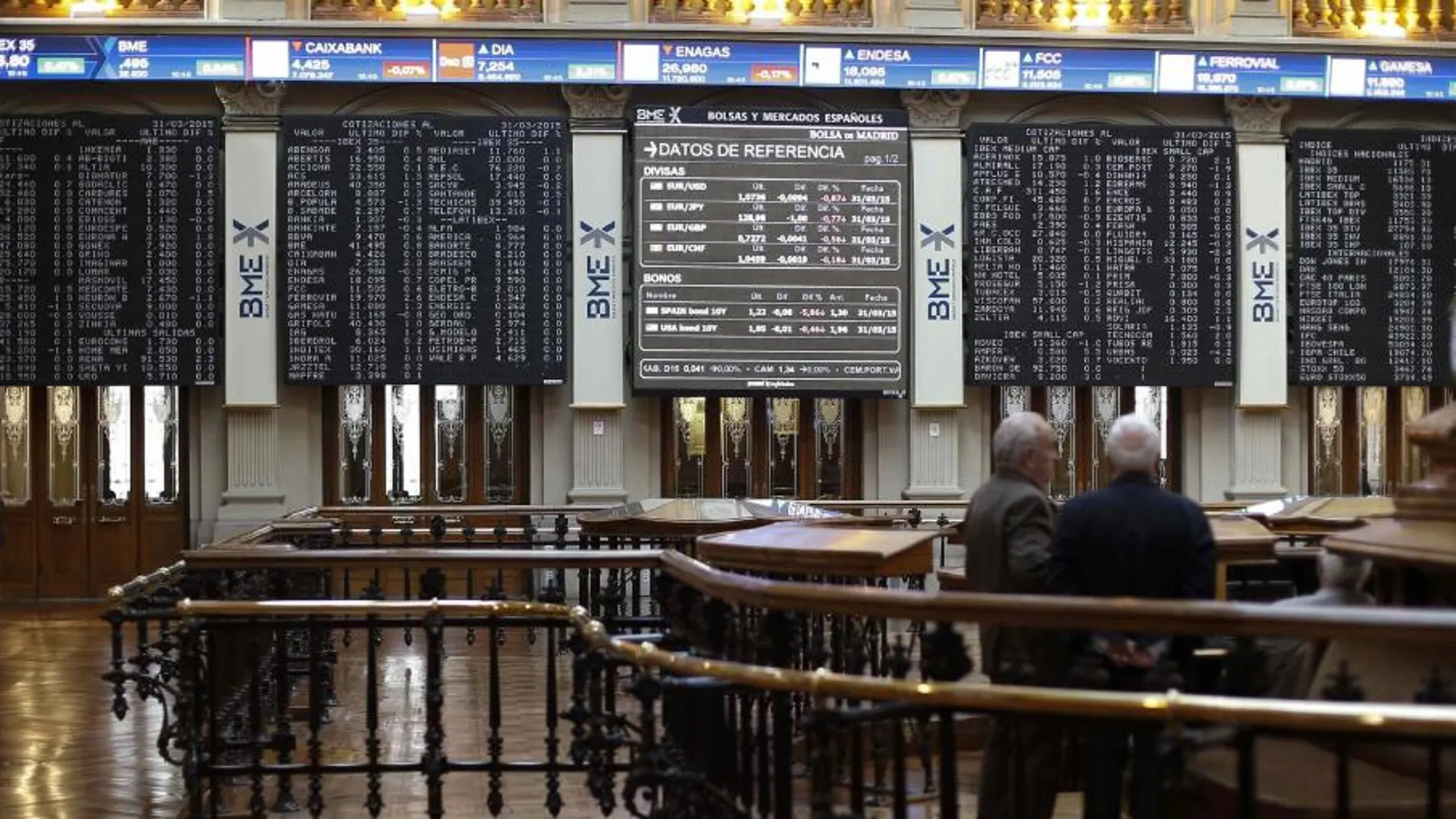 Paneles informativos en el parqué madrileño