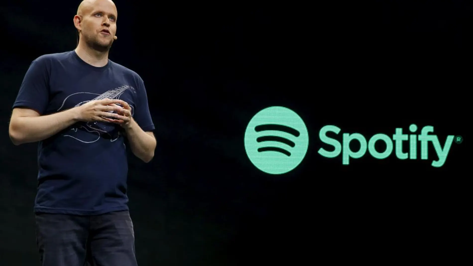 El COE de Spotify Daniel Ek durante la presentación