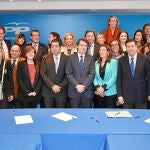 Fernández Mañueco, junto a Milagros Marcos, Carriedo y Hernández, se reúne en Palencia con los senadores del PP