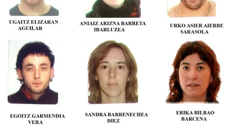 Imagen de archivo de algunos de los detenidos por pertenecer a Ekin