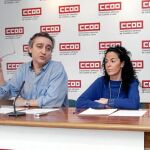 El secretario de Empleo y Formación de CC OO, Saturnino Fernández, y Beatriz Sanz.