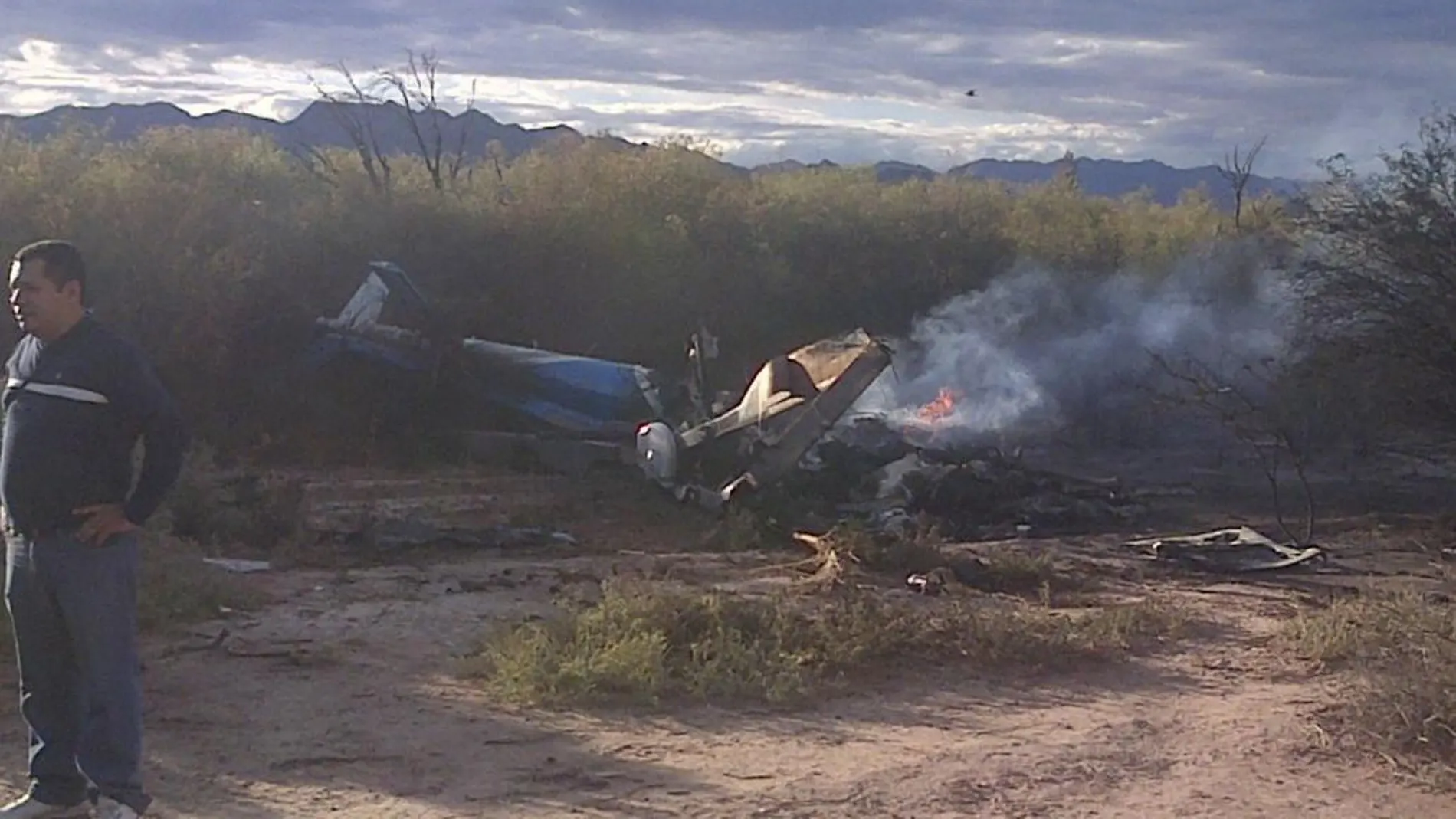 Imagen de uno de los helicópteros accidentados