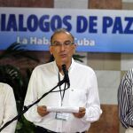 El exvicepresidente de Colombia, Humberto De La Calle, al comienzo del nuevo ciclo de conversaciones de paz con las FARC)