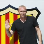 Jérémy Mathieu cuando fichó con el Barcelona.