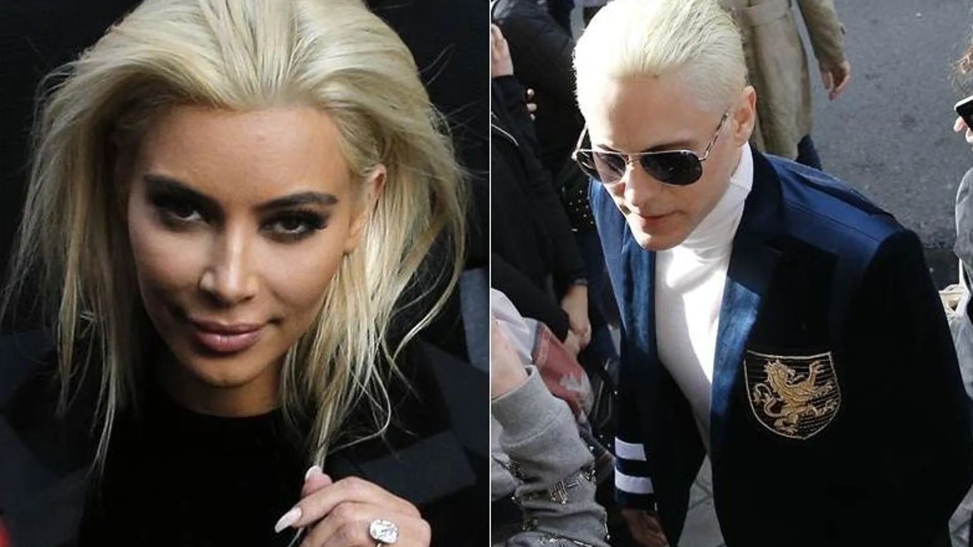 Kim Kardashian y Jared Leto ponen de moda el rubio platino