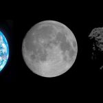 Imagen facilitada por la revista Science de la tierra, la luna y el cometa 67/Churymov-Gerasimenko, sobre cuya superficie la nave Rosetta, de la Agencia Espacial Europea, posaba a Philae -un pequeño laboratorio espacial del tamaño de una nevera-, el pasado 12 de noviembre