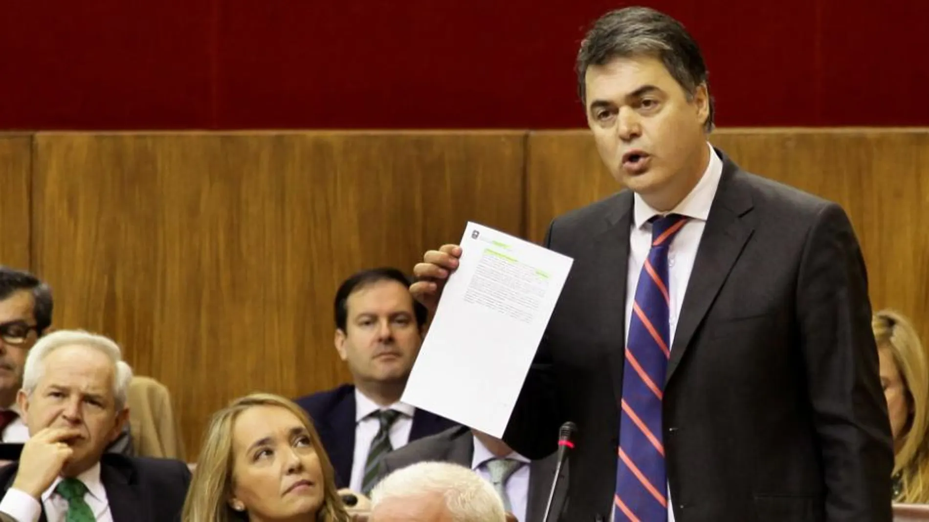 El portavoz del Partido Popular en el Parlamento de Andalucía, Carlos Rojas.