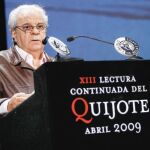 Juan Marsé en la lectura del Quijote, ayer en el Círculo de Bellas Artes