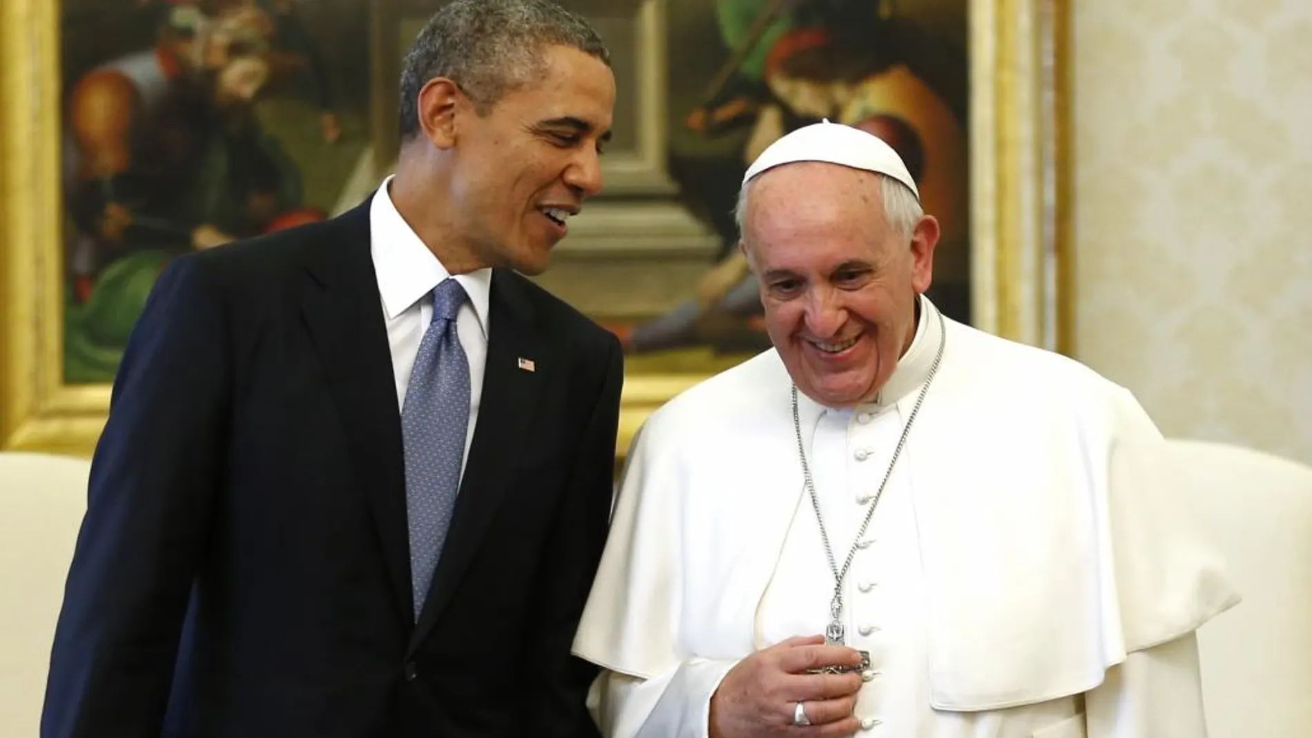 El Papa con Obama el pasado año en el Vaticano