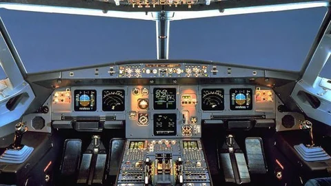 Cabina de un A320.