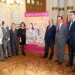 Carnero, Antolín, Marbán, Cantalapiedra, León de la Riva, Álvarez y Sierra durante la presentación del convenio