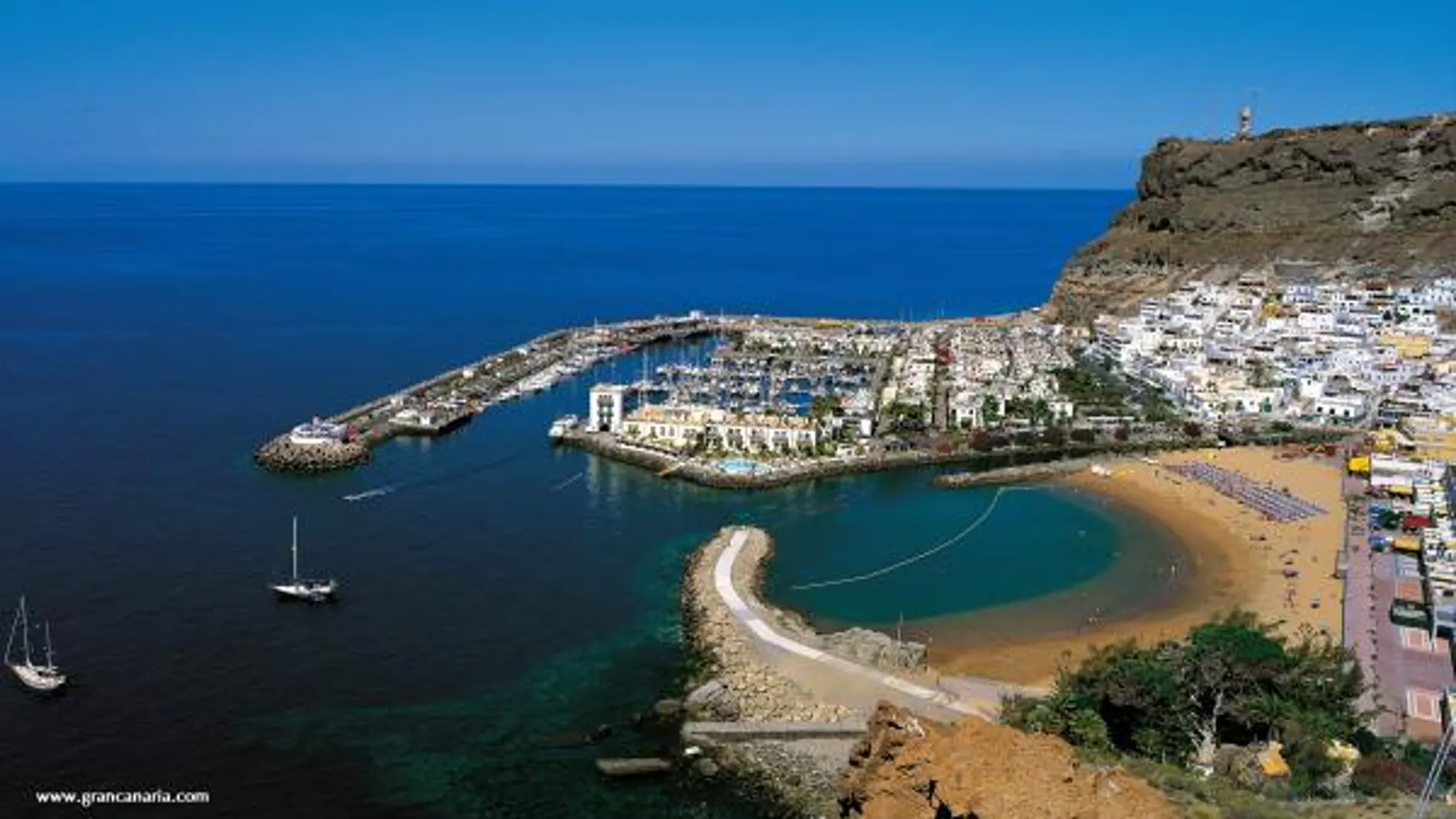 Playa de Mogan, en Canarias