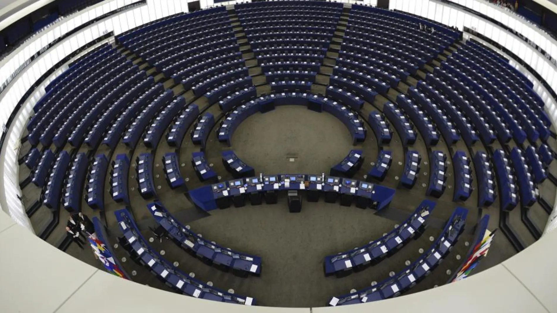 Vista del interior del salón de plenos de la sede del Parlamento Europeo (PE) en Estrasburgo.