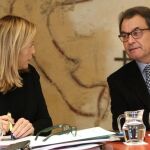 El presidente de la Generalitat, Artur Mas, y la vicepresidenta, Joana Ortega