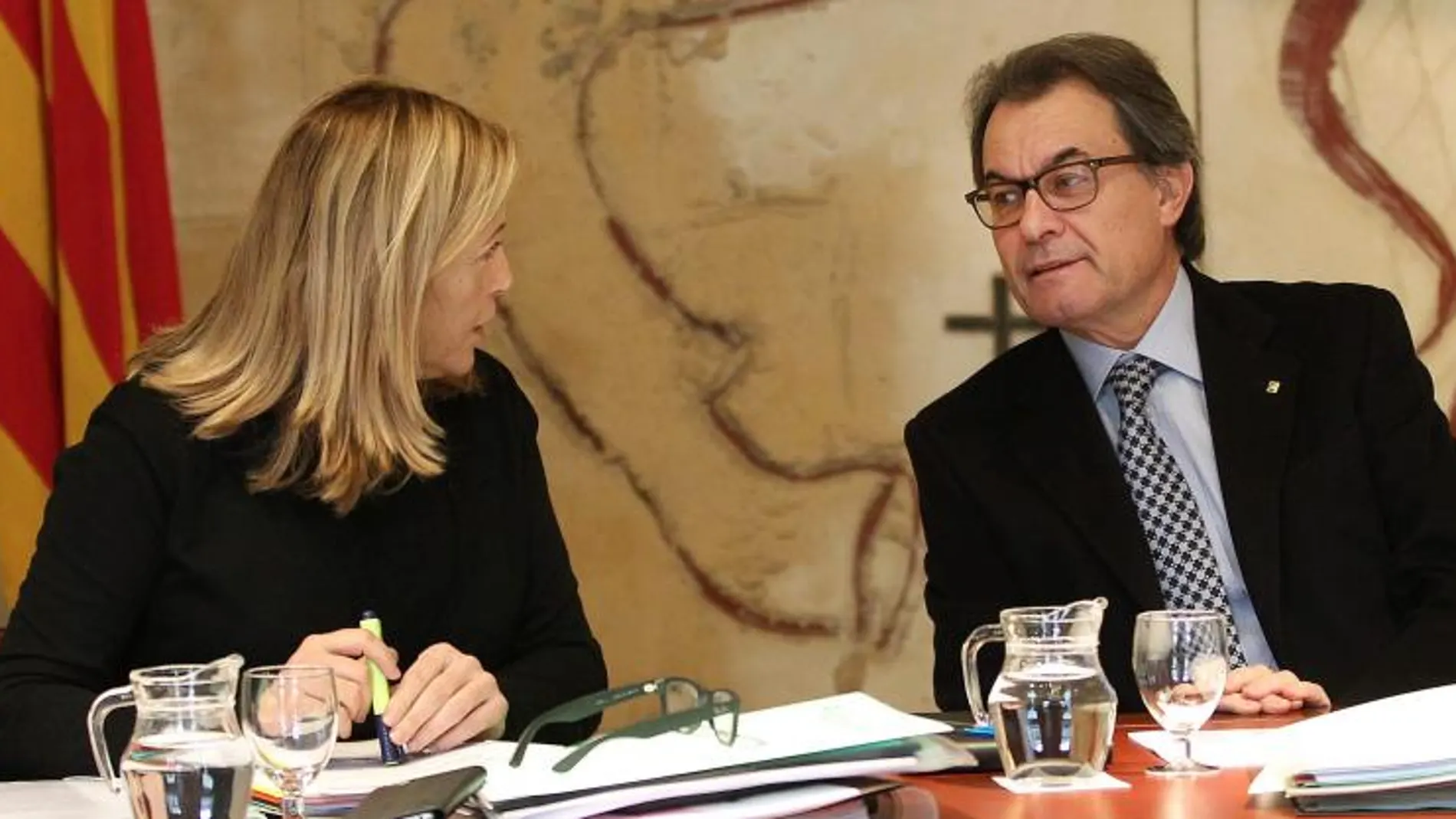 El presidente de la Generalitat, Artur Mas, y la vicepresidenta, Joana Ortega