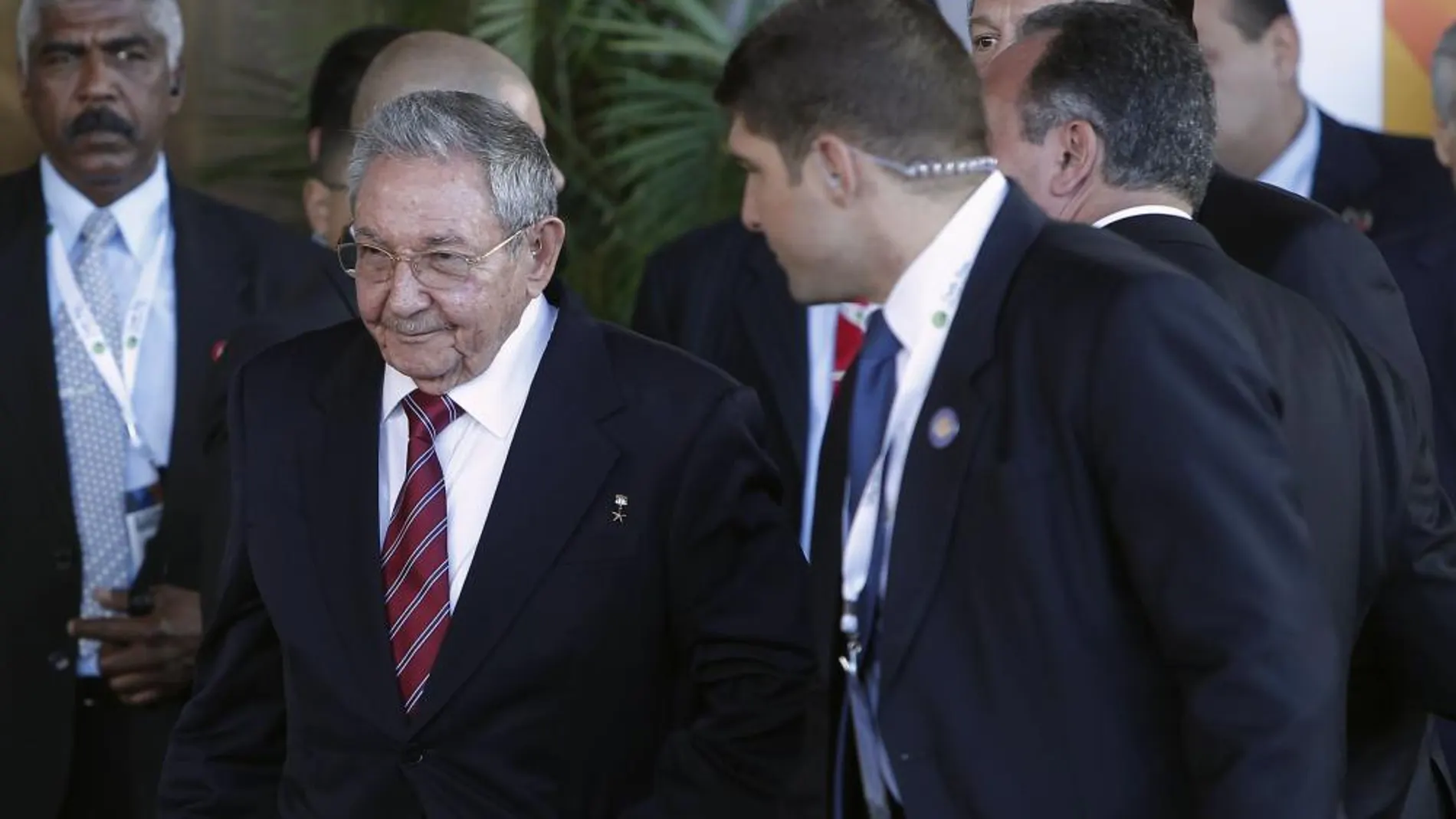 Raúl Castro, a su llegada a la cumbre