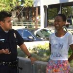 Imagen de la actriz cuando fue detenida por la policía