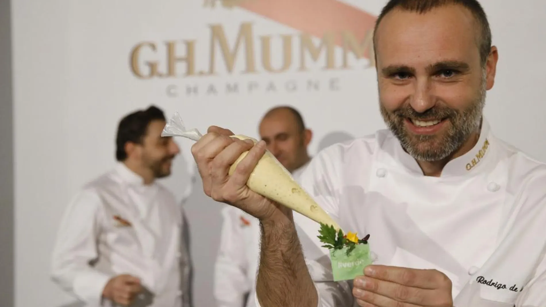 El cocinero Rodrigo de la Calle, durante el acto en el que presentaron una reinterpretación del brunch