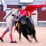 El mexicano Joselito Adame, en un ajustado pase de pecho en su última tarde de San Isidro
