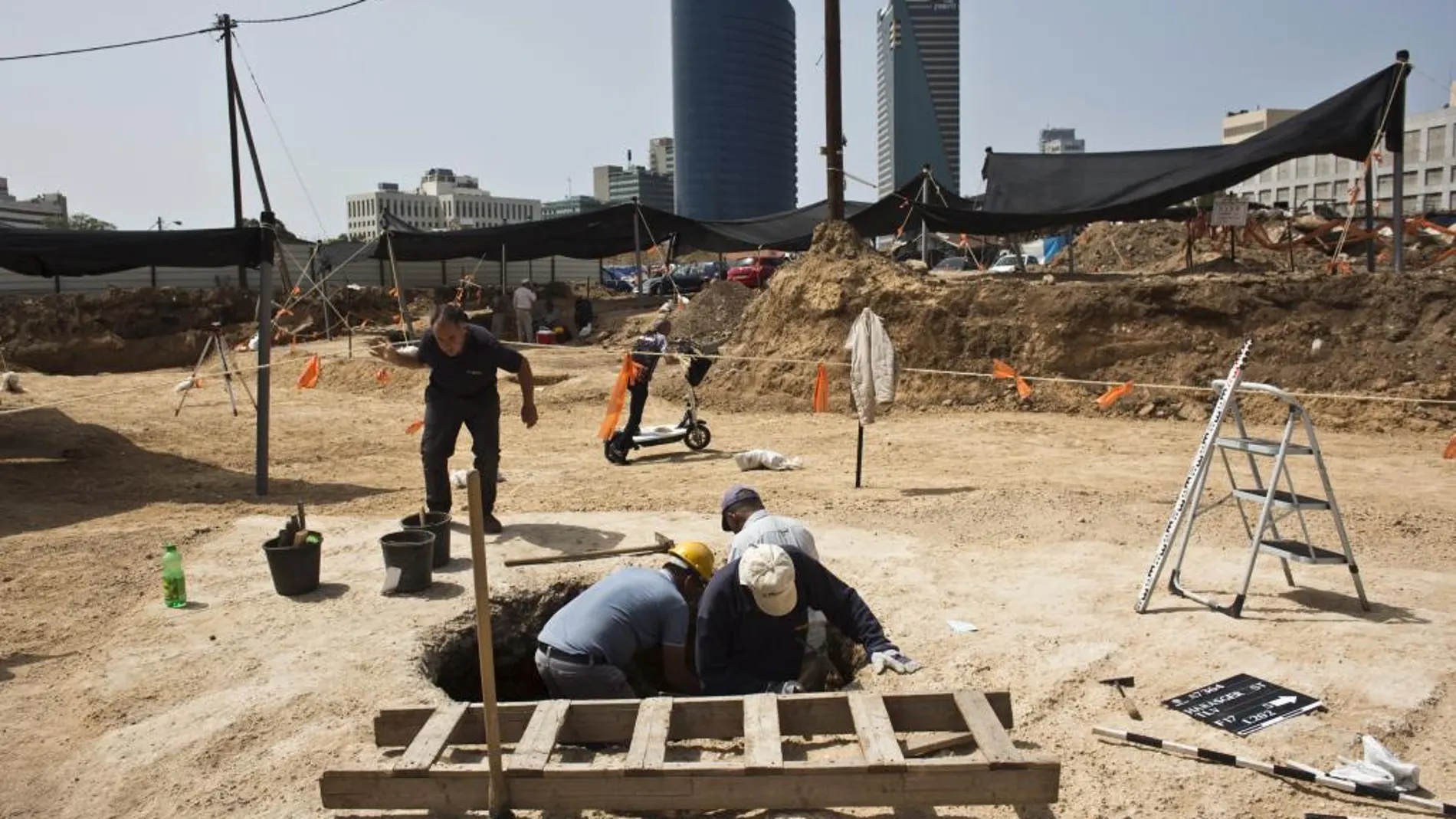 Excavaciones en el centro de Tel Aviv