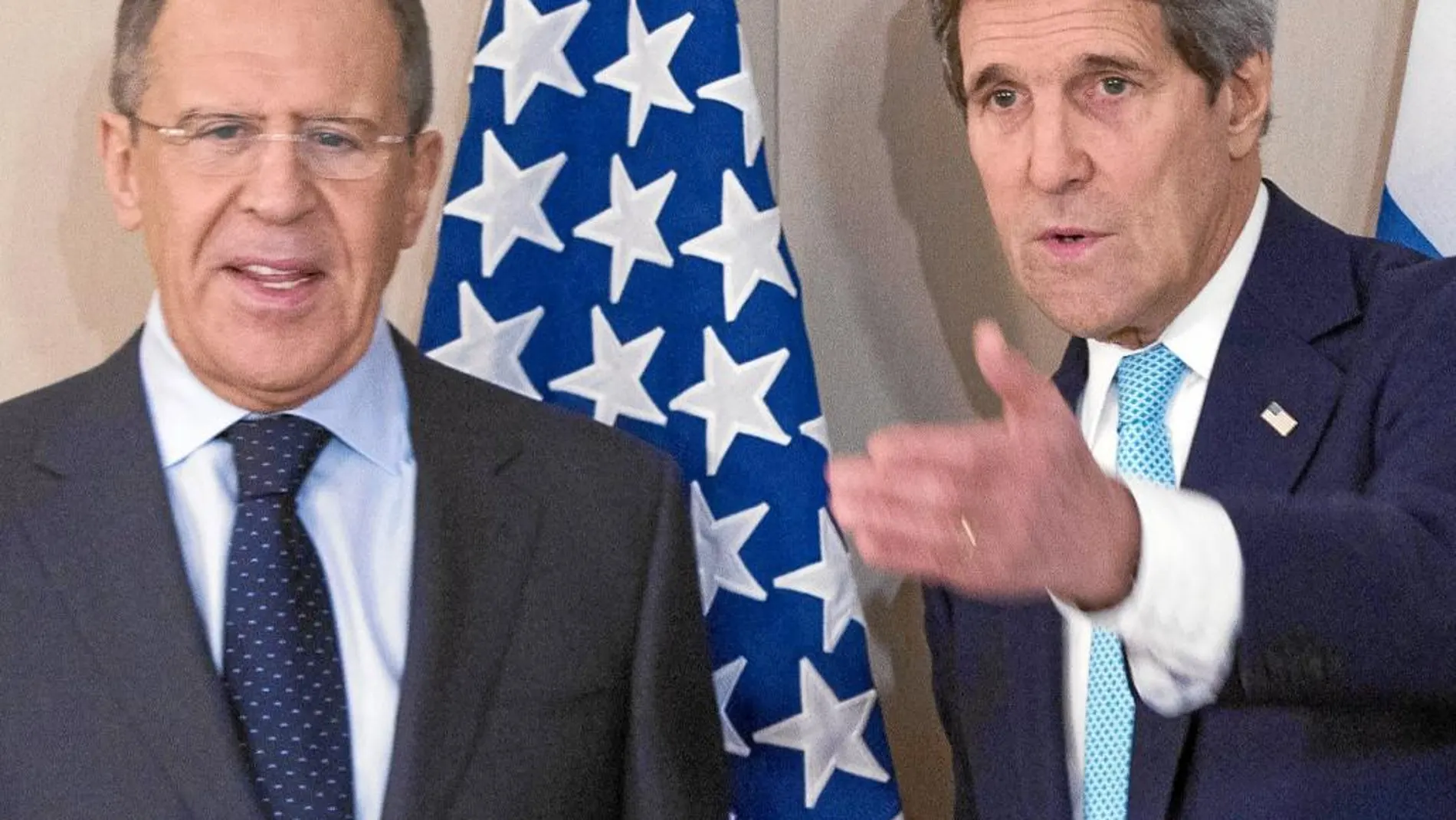 OCHENTA MINUTOS. duró el encuentro entre el secretario de Estado, John Kerry, y su homólogo ruso, Sergei Lavrov, ayer en Ginebra