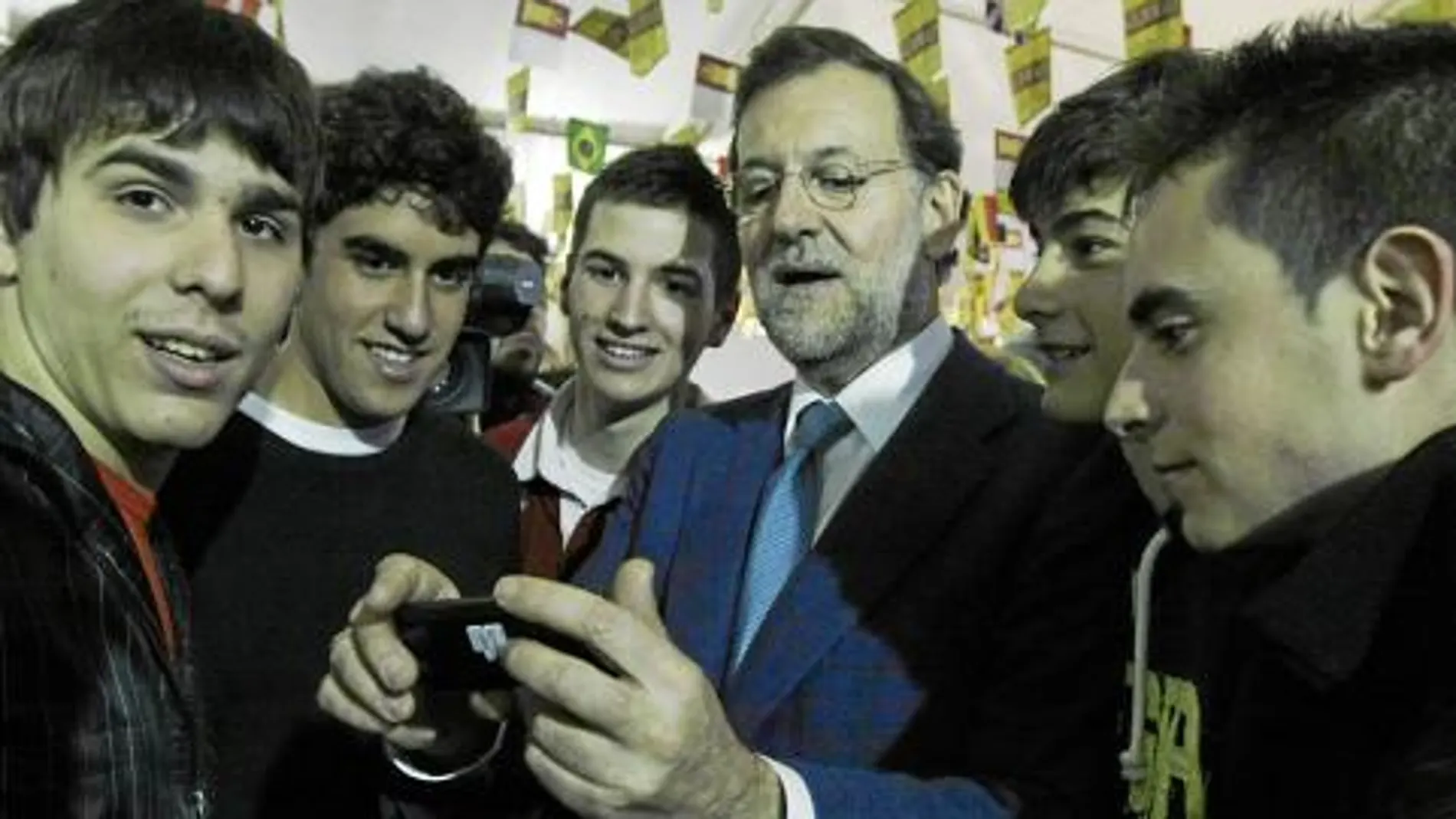 Rajoy, ayer, en un acto con afiliados del PP en Puertollano