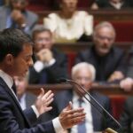 El primer ministro francés, Manuel Valls, En su declaración de política general ante la Asamblea General