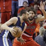 Marc Gasol, urante el encuentro ante los Portland Trail Blazers.