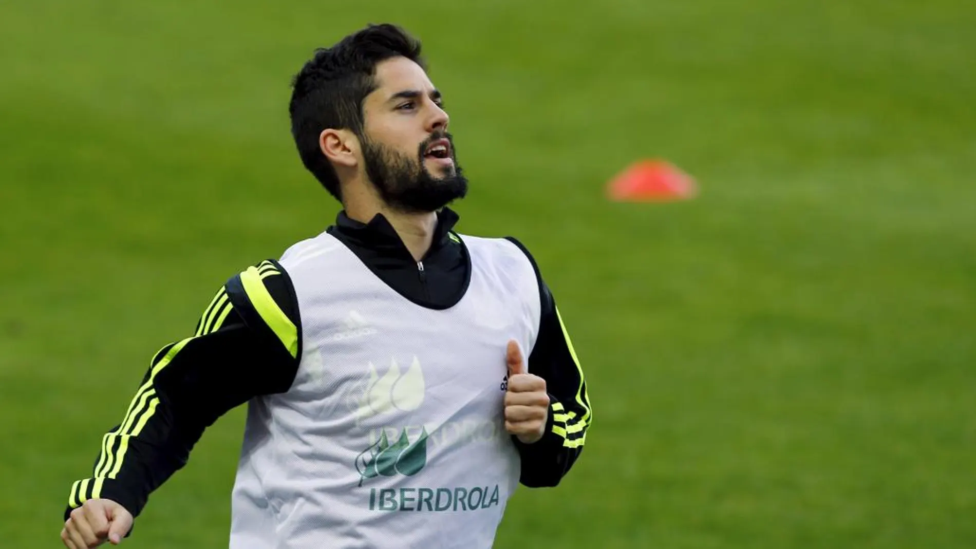 Isco, durante un entrenamiento con la Selección