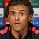 Luis Enrique, durante la rueda de prensa