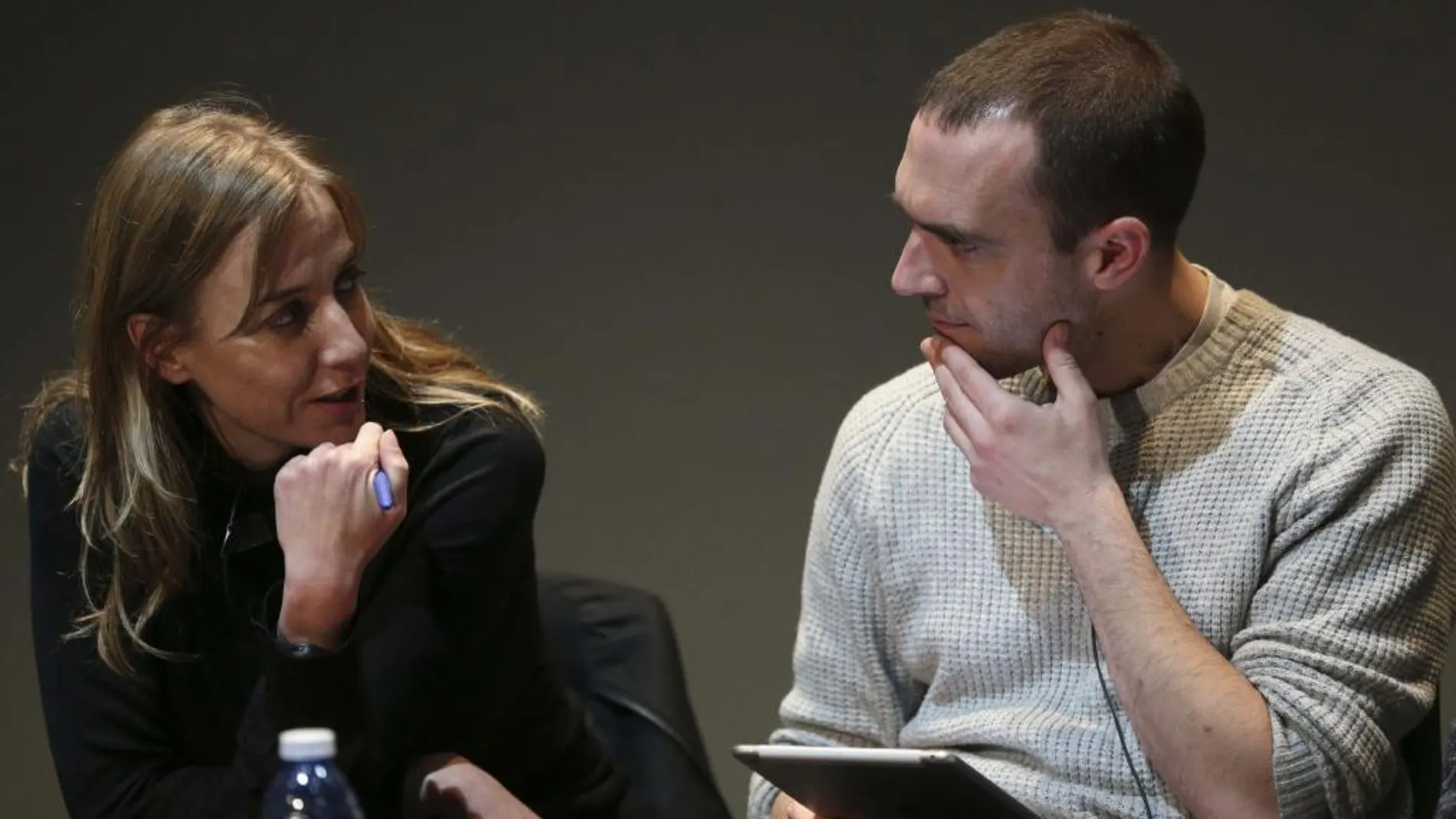 Tania Sánchez, y Luis Alegre, secretario general de Podemos en la Comunidad de Madrid.