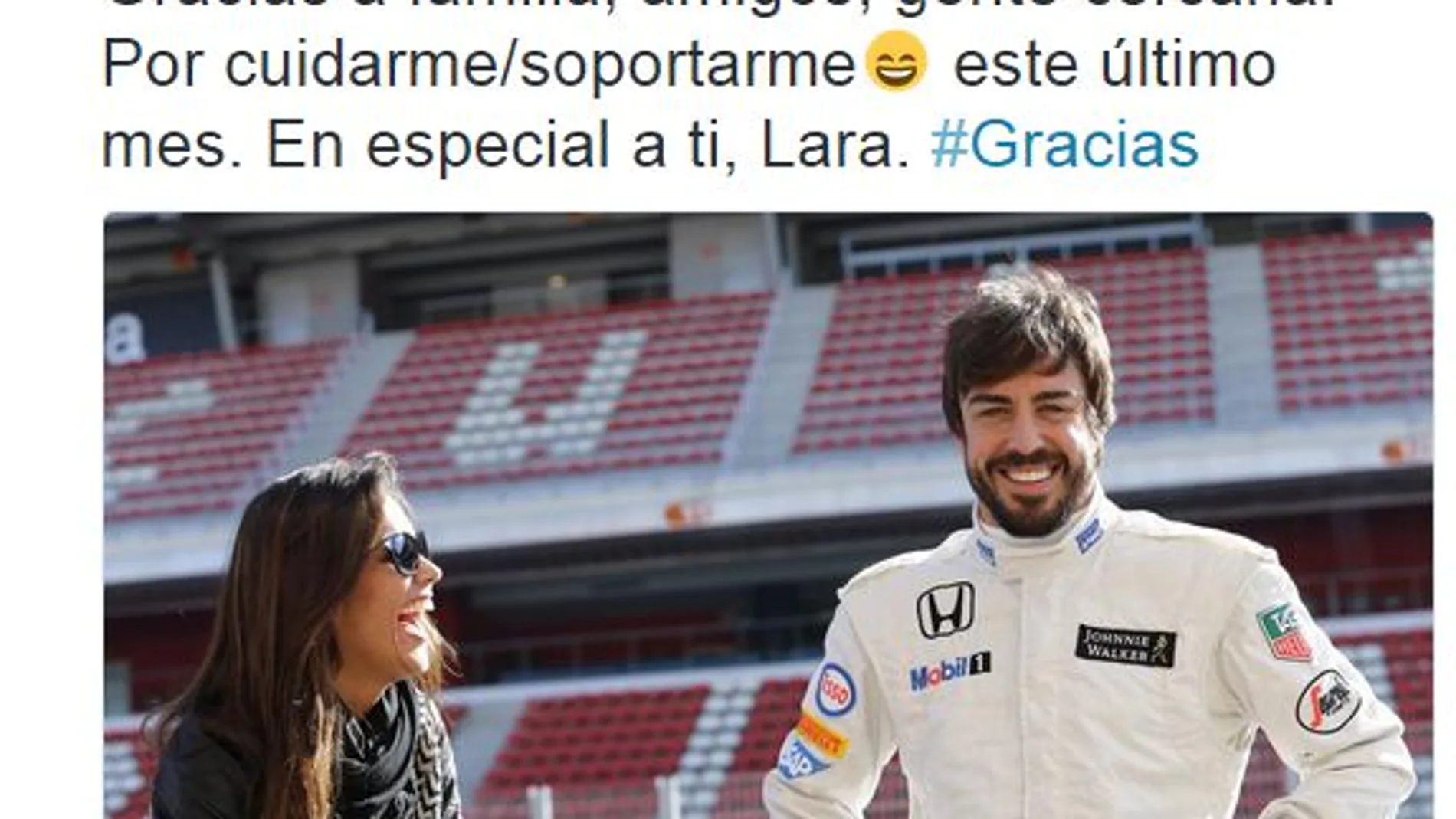 Twitter subido por Fernando Alonso