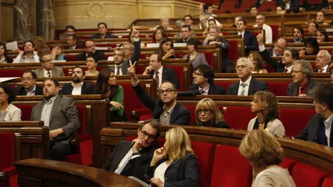 Imagen del Parlament en el pleno de hoy.