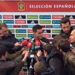 José Callejón atendió a los medios a su llegada a la concentración con la Selección