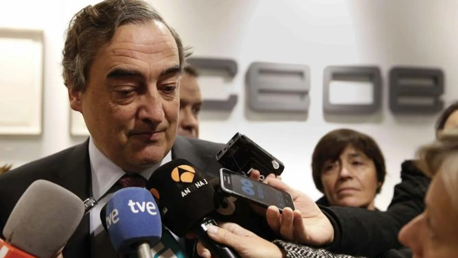 El presidente de la CEOE, Juan Rosell