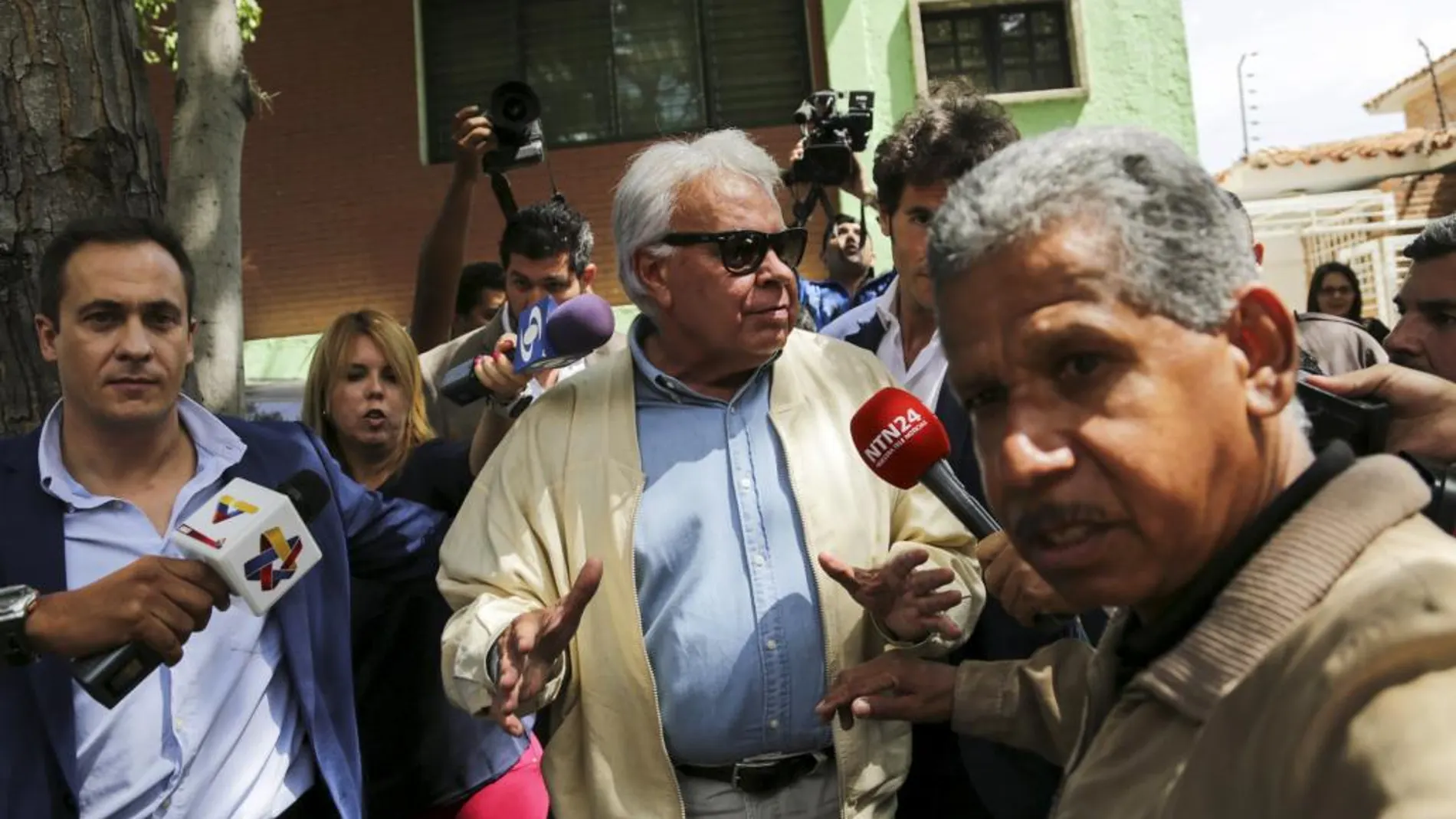 Felipe González, durante su estancia en Caracas