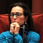 Mireia Pujol durante su comparecencia en el Parlament