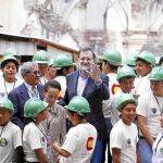 Rajoy, ayer en el Centro de Formación y Escuela Taller de la Cooperación Española en Antigua